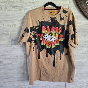 Makobi Risk Takers Paint Splatter Shirt Mens SZ 2XL Dice